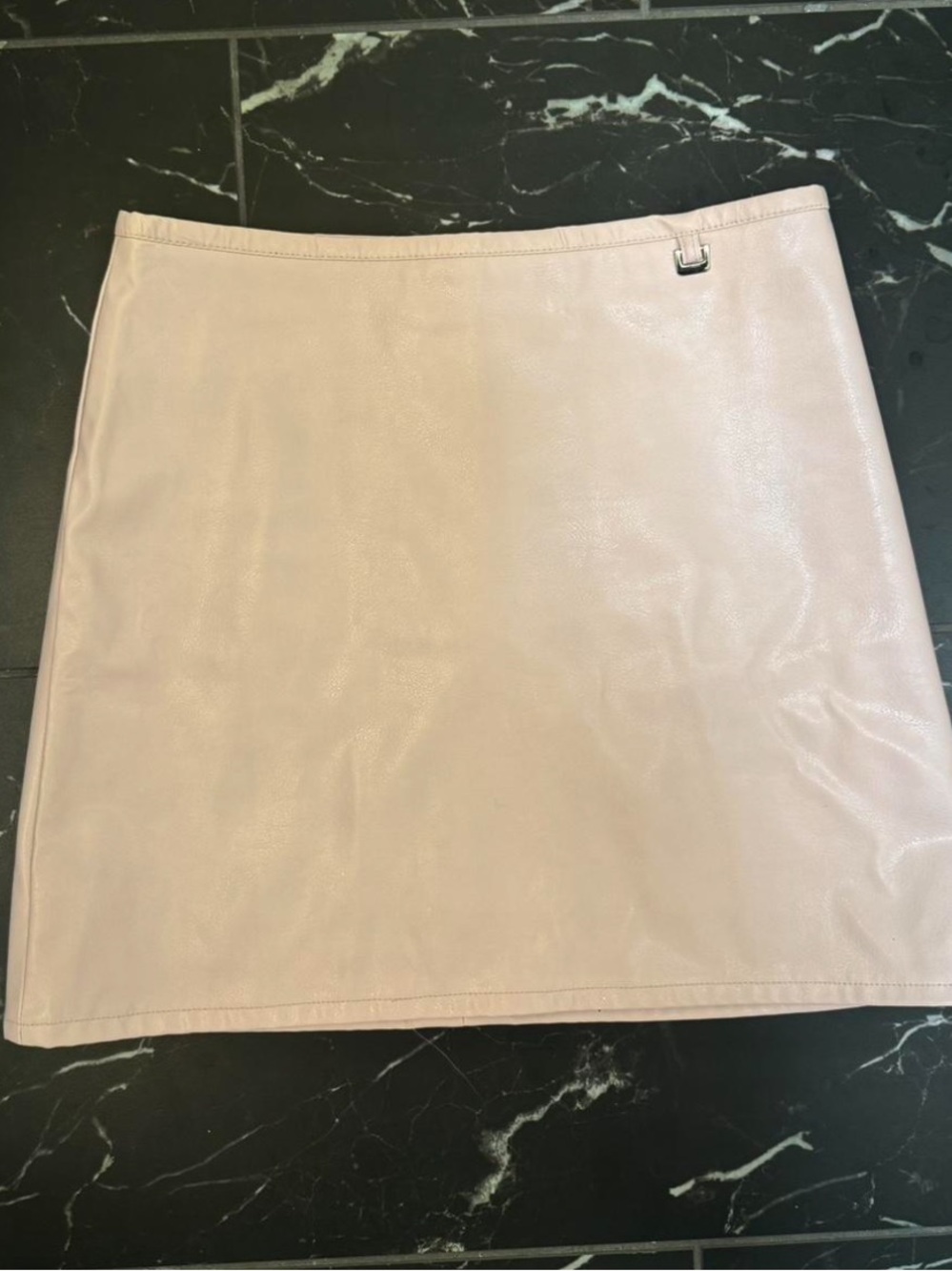 Atmosphere Blush Pink Faux Leather Mini Skirt